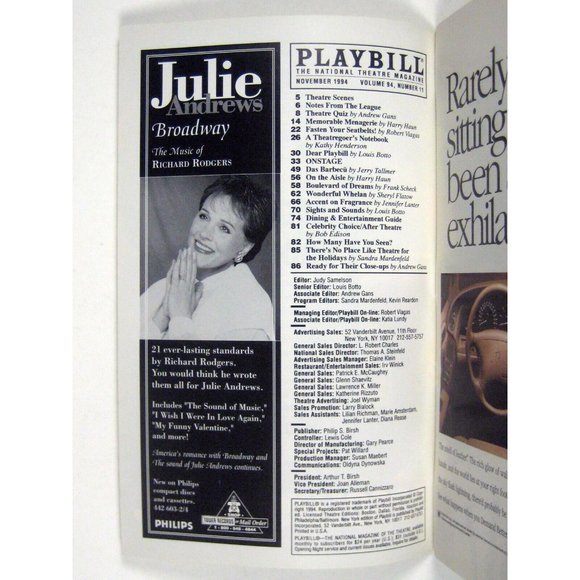 Alive Mother of Behans Playbill November 1994 Rosaleen Linehan Irish Theatre - Picture 5 of 11